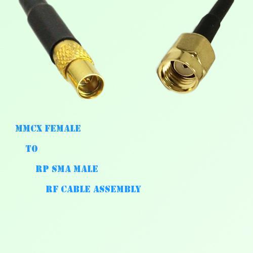 MMCX Female to RP SMA Male RF Cable Assembly
