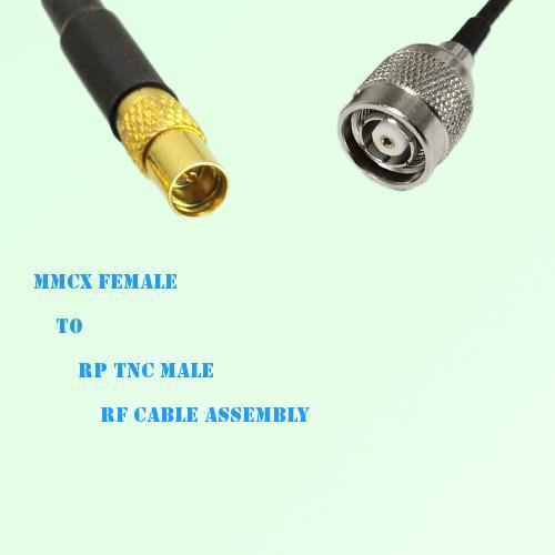 MMCX Female to RP TNC Male RF Cable Assembly