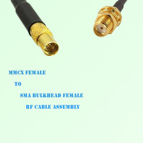 MMCX Female to SMA Bulkhead Female RF Cable Assembly