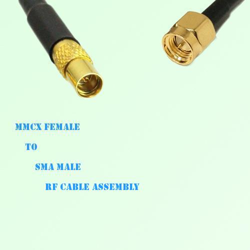 MMCX Female to SMA Male RF Cable Assembly