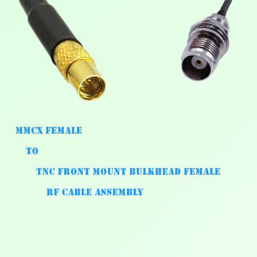 MMCX Female to TNC Front Mount Bulkhead Female RF Cable Assembly