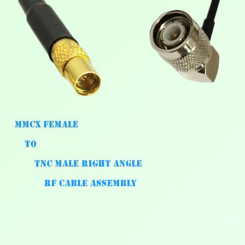MMCX Female to TNC Male Right Angle RF Cable Assembly