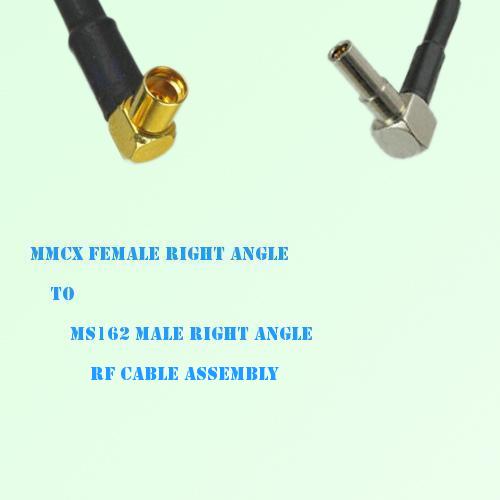 MMCX Female Right Angle to MS162 Male Right Angle RF Cable Assembly MMCX Female Right Angle to MS162 Male Right Angle RF Cable Assembly