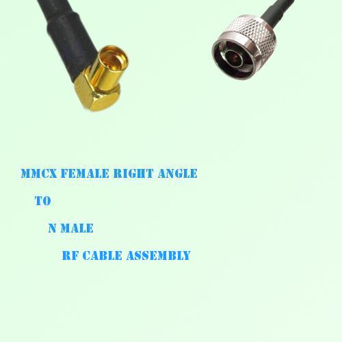 MMCX Female Right Angle to N Male RF Cable Assembly