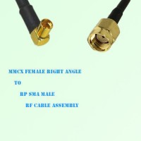 MMCX Female Right Angle to RP SMA Male RF Cable Assembly MMCX Female Right Angle to RP SMA Male RF Cable Assembly