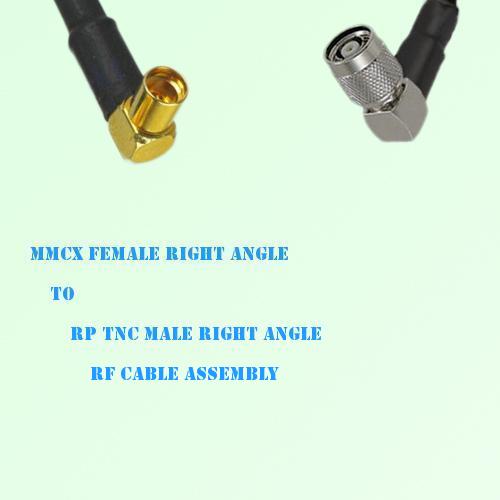 MMCX Female Right Angle to RP TNC Male Right Angle RF Cable Assembly MMCX Female Right Angle to RP TNC Male Right Angle RF Cable Assembly