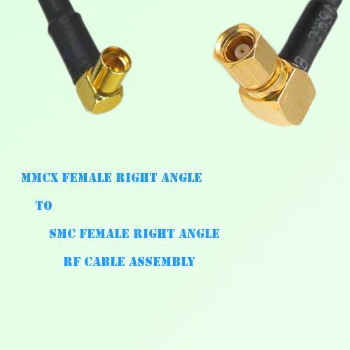 MMCX Female Right Angle to SMC Female Right Angle RF Cable Assembly MMCX Female Right Angle to SMC Female Right Angle RF Cable Assembly