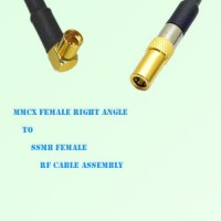 MMCX Female Right Angle to SSMB Female RF Cable Assembly