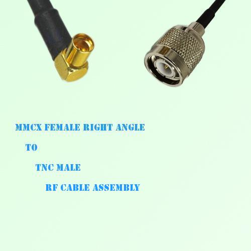 MMCX Female Right Angle to TNC Male RF Cable Assembly MMCX Female Right Angle to TNC Male RF Cable Assembly