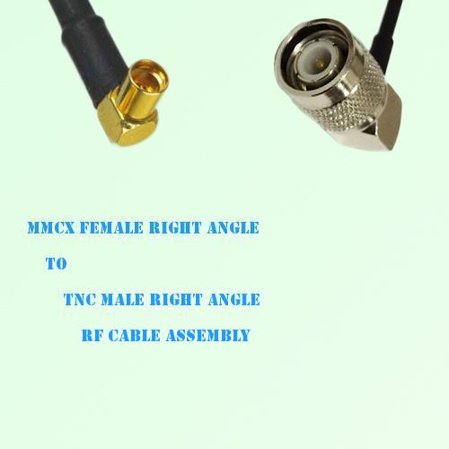MMCX Female Right Angle to TNC Male Right Angle RF Cable Assembly