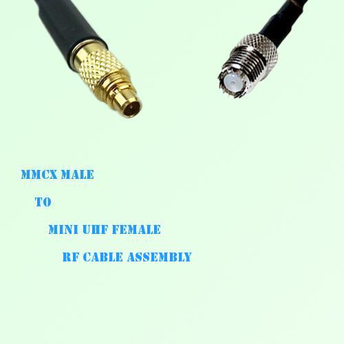 MMCX Male to Mini UHF Female RF Cable Assembly