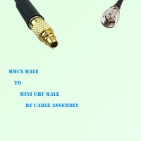 MMCX Male to Mini UHF Male RF Cable Assembly