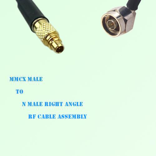 MMCX Male to N Male Right Angle RF Cable Assembly