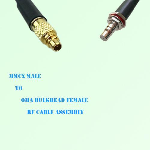 MMCX Male to QMA Bulkhead Female RF Cable Assembly MMCX Male to QMA Bulkhead Female RF Cable Assembly