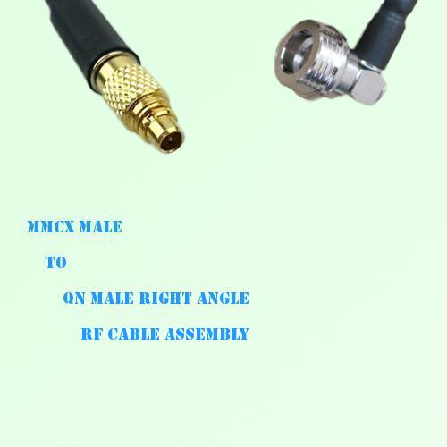 MMCX Male to QN Male Right Angle RF Cable Assembly