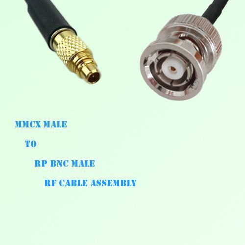 MMCX Male to RP BNC Male RF Cable Assembly