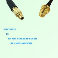 MMCX Male to RP SMA Bulkhead Female RF Cable Assembly MMCX Male to RP SMA Bulkhead Female RF Cable Assembly