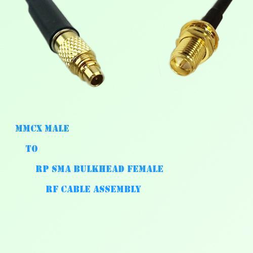 MMCX Male to RP SMA Bulkhead Female RF Cable Assembly MMCX Male to RP SMA Bulkhead Female RF Cable Assembly