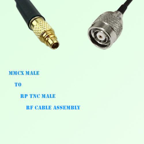 MMCX Male to RP TNC Male RF Cable Assembly