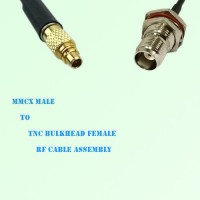MMCX Male to TNC Bulkhead Female RF Cable Assembly