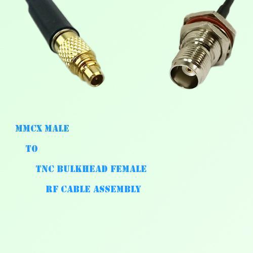 MMCX Male to TNC Bulkhead Female RF Cable Assembly