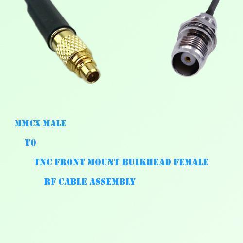 MMCX Male to TNC Front Mount Bulkhead Female RF Cable Assembly