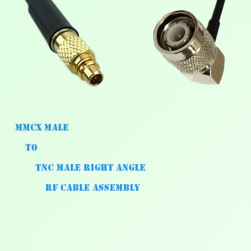 MMCX Male to TNC Male Right Angle RF Cable Assembly