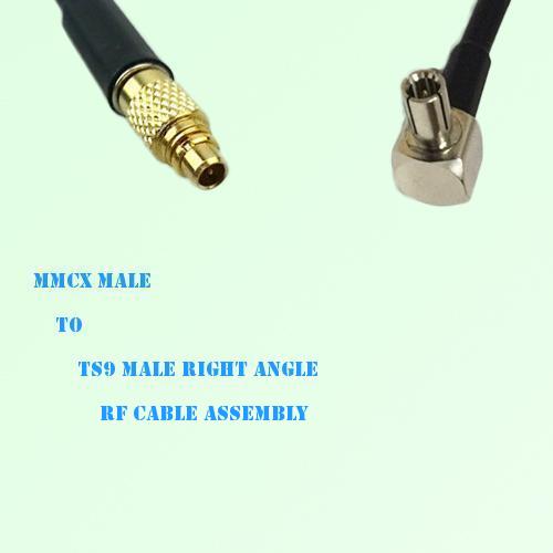 MMCX Male to TS9 Male Right Angle RF Cable Assembly MMCX Male to TS9 Male Right Angle RF Cable Assembly