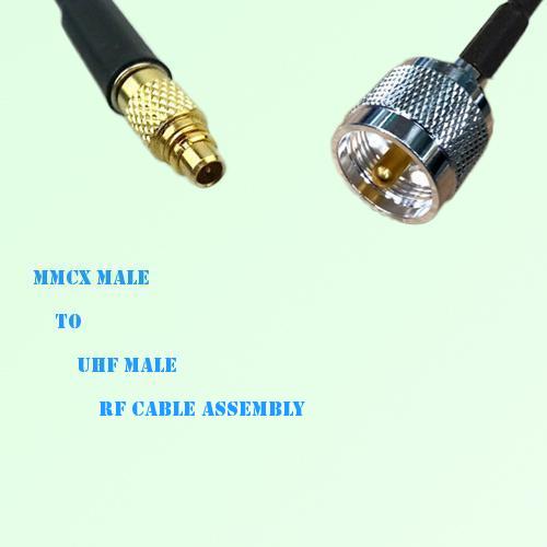 MMCX Male to UHF Male RF Cable Assembly