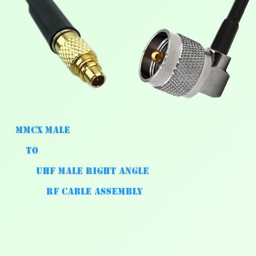 MMCX Male to UHF Male Right Angle RF Cable Assembly