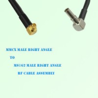 MMCX Male Right Angle to MS162 Male Right Angle RF Cable Assembly