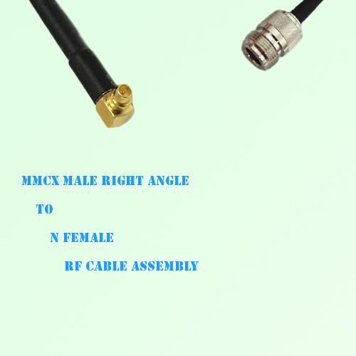 MMCX Male Right Angle to N Female RF Cable Assembly
