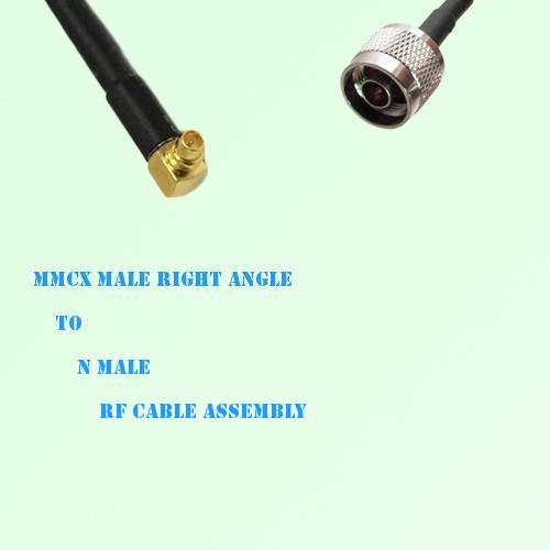MMCX Male Right Angle to N Male RF Cable Assembly