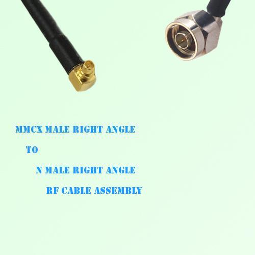 MMCX Male Right Angle to N Male Right Angle RF Cable Assembly