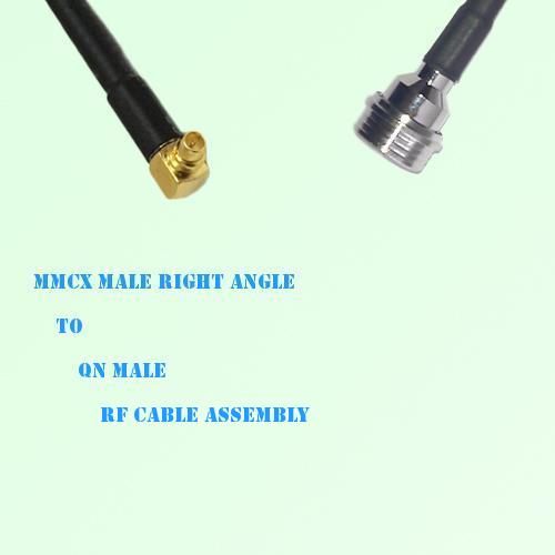 MMCX Male Right Angle to QN Male RF Cable Assembly