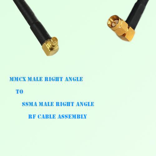 MMCX Male Right Angle to SSMA Male Right Angle RF Cable Assembly MMCX Male Right Angle to SSMA Male Right Angle RF Cable Assembly