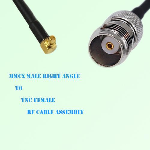 MMCX Male Right Angle to TNC Female RF Cable Assembly MMCX Male Right Angle to TNC Female RF Cable Assembly