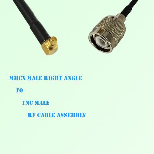 MMCX Male Right Angle to TNC Male RF Cable Assembly