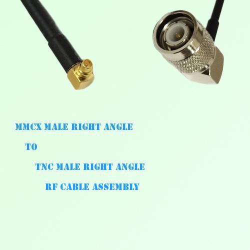 MMCX Male Right Angle to TNC Male Right Angle RF Cable Assembly