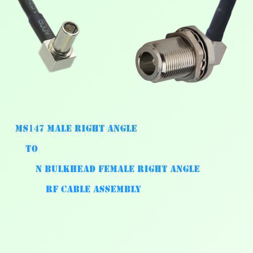 MS147 Male R/A to N Bulkhead Female R/A RF Cable Assembly MS147 Male R/A to N Bulkhead Female R/A RF Cable Assembly