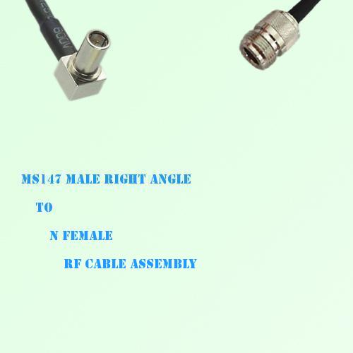 MS147 Male Right Angle to N Female RF Cable Assembly