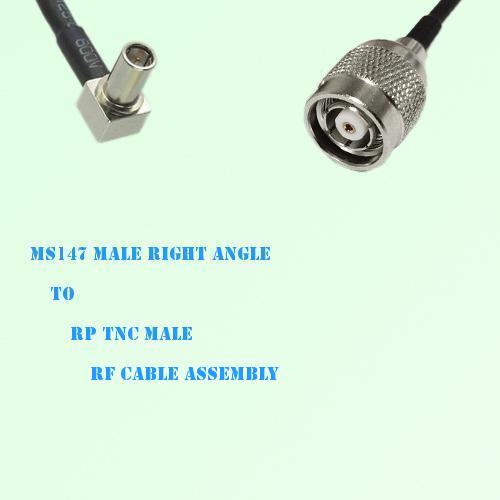 MS147 Male Right Angle to RP TNC Male RF Cable Assembly MS147 Male Right Angle to RP TNC Male RF Cable Assembly
