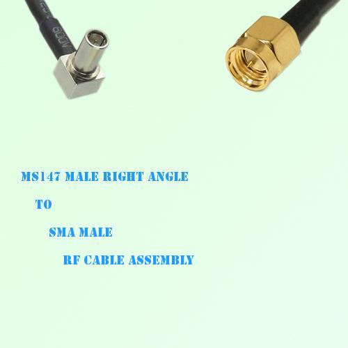 MS147 Male Right Angle to SMA Male RF Cable Assembly