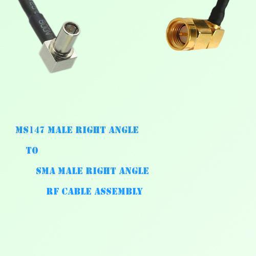 MS147 Male Right Angle to SMA Male Right Angle RF Cable Assembly