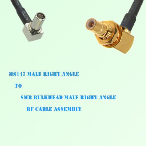 MS147 Male R/A to SMB Bulkhead Male R/A RF Cable Assembly