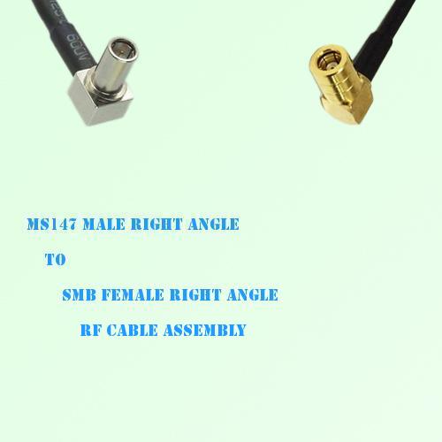 MS147 Male Right Angle to SMB Female Right Angle RF Cable Assembly MS147 Male Right Angle to SMB Female Right Angle RF Cable Assembly