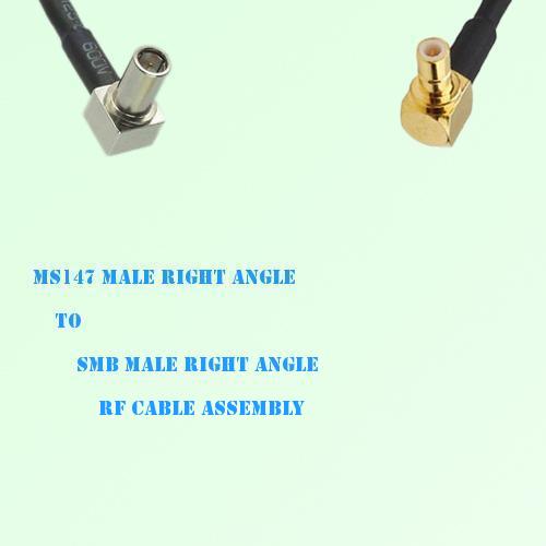 MS147 Male Right Angle to SMB Male Right Angle RF Cable Assembly