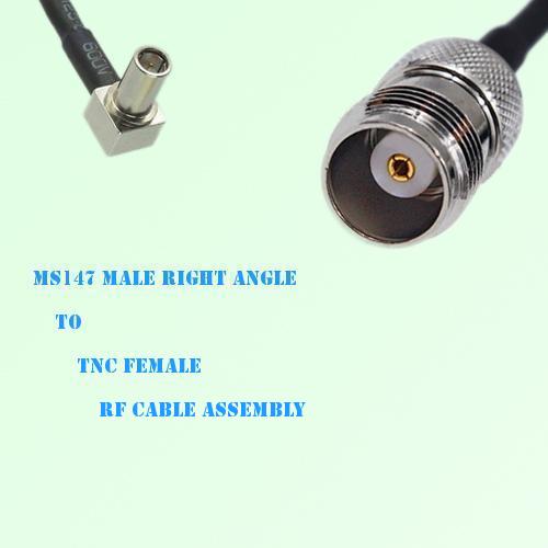 MS147 Male Right Angle to TNC Female RF Cable Assembly