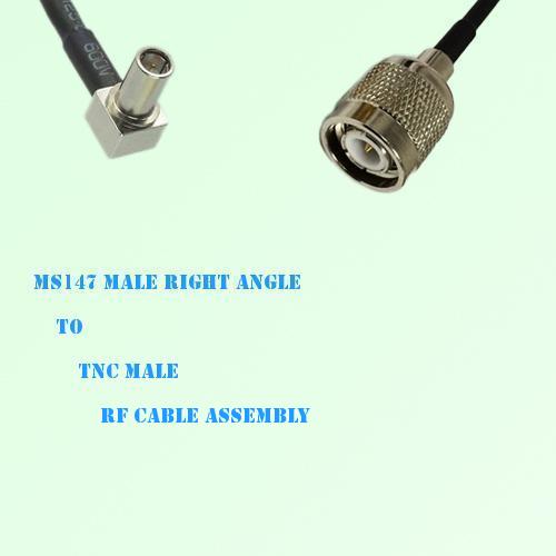 MS147 Male Right Angle to TNC Male RF Cable Assembly