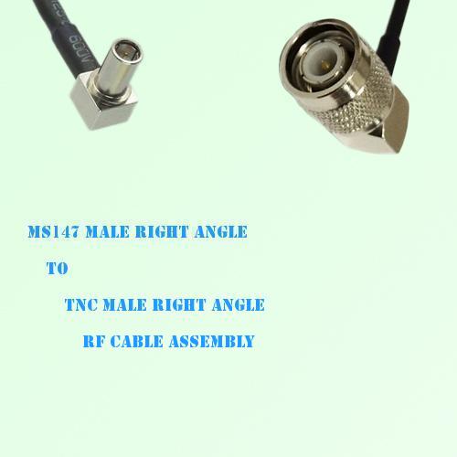 MS147 Male Right Angle to TNC Male Right Angle RF Cable Assembly
